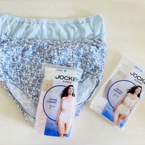 Lot of 5 Jockey Women's Elance Panties Underwear 100% Cotton Plus Extended Sz 9